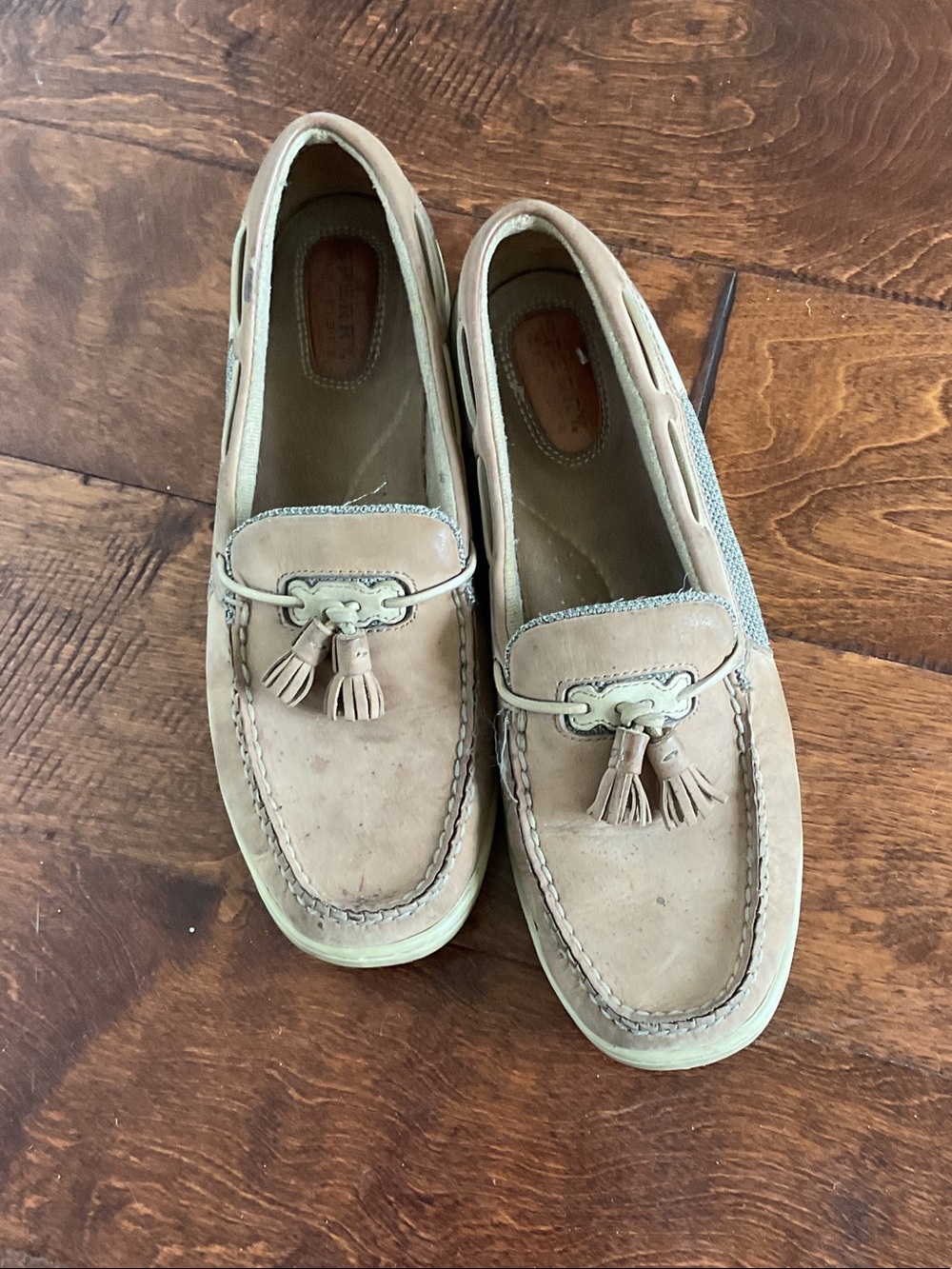 Sperry Taupe Suede Slip-On Loafers